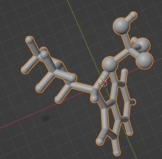 Psilocybin molecule 3D print model_4