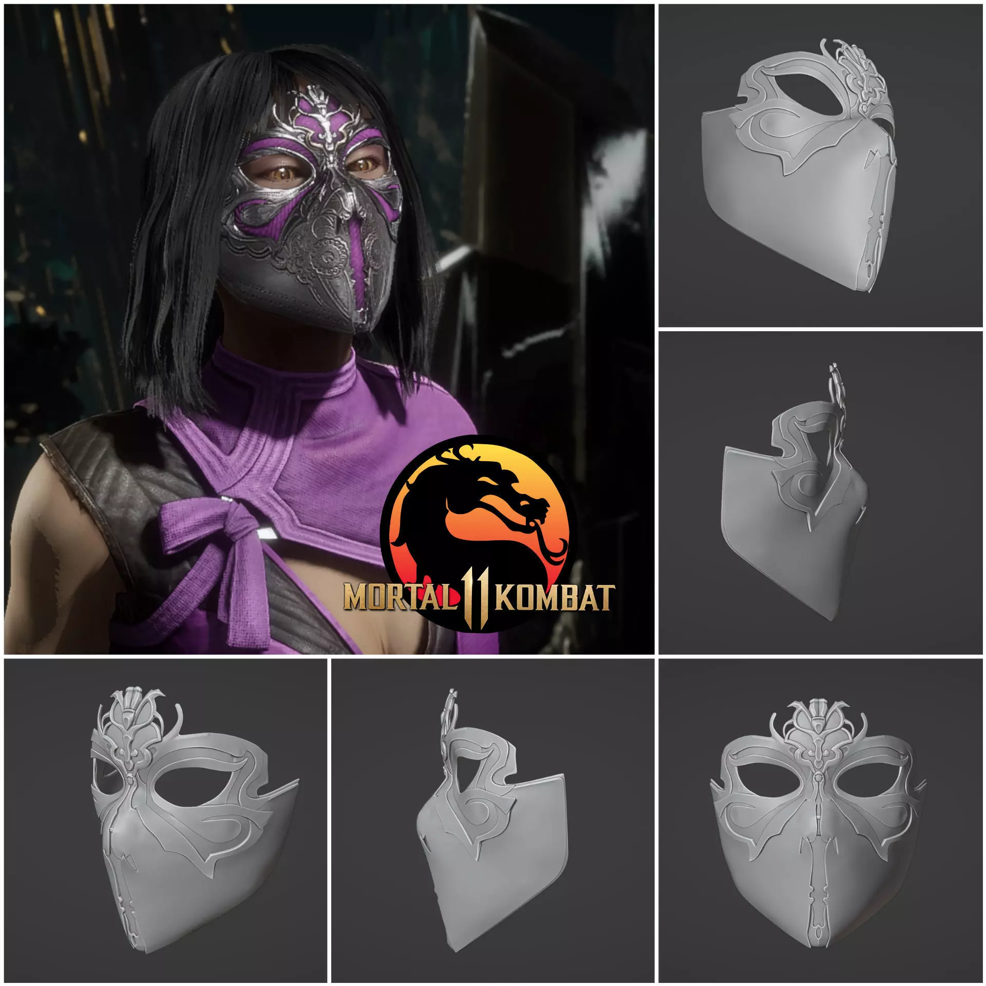 Mileena mask - Annihilator of the Keervali 3D print model_0