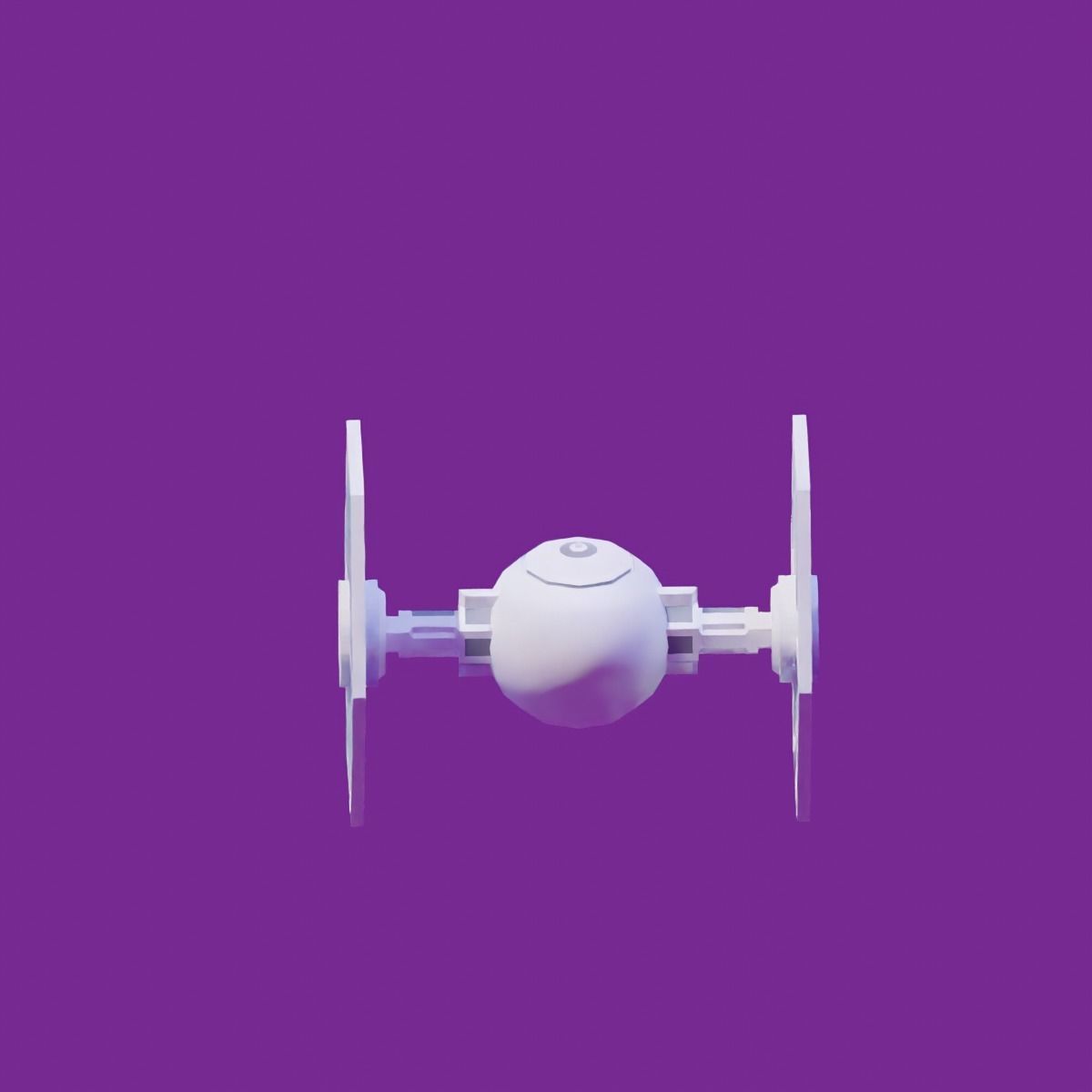 Tie Fighter Low-poly 3D model_5