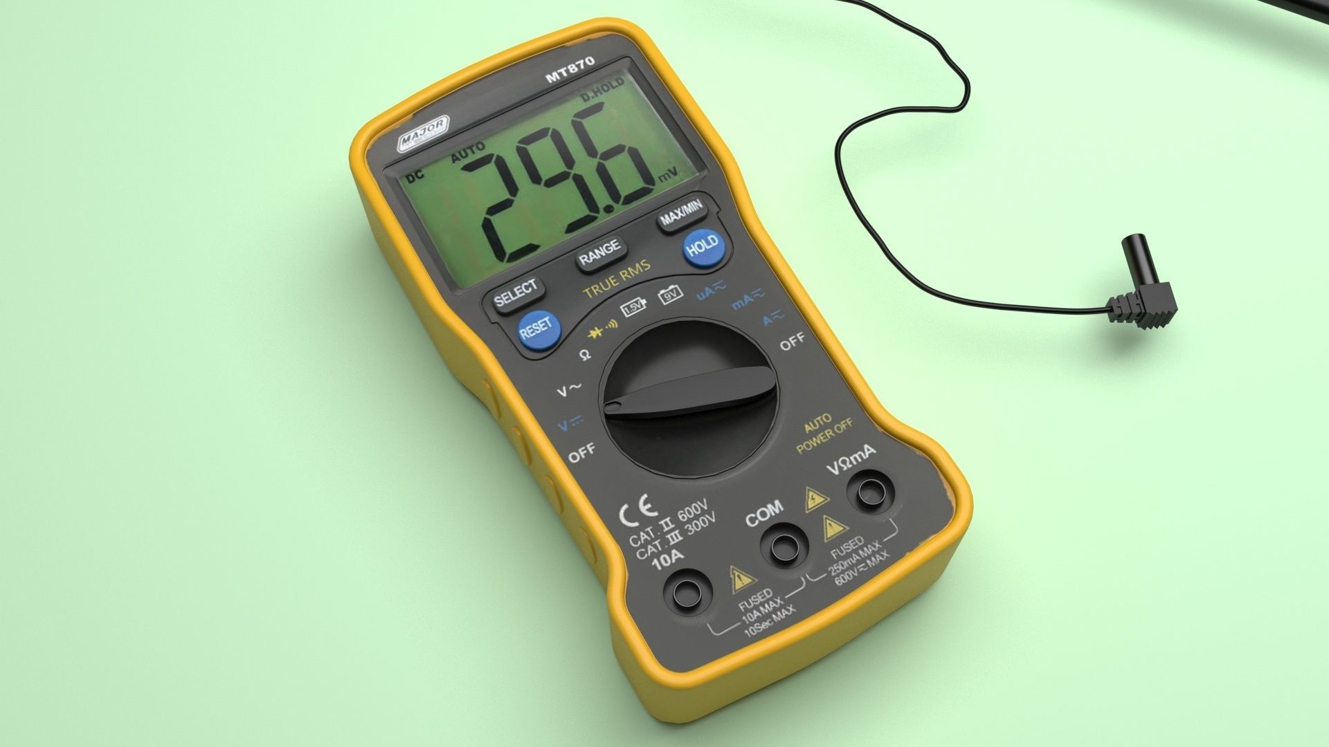 Multimeter With Multimeter Cables 3D model_26