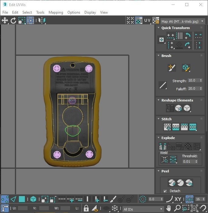 Multimeter With Multimeter Cables 3D model_33