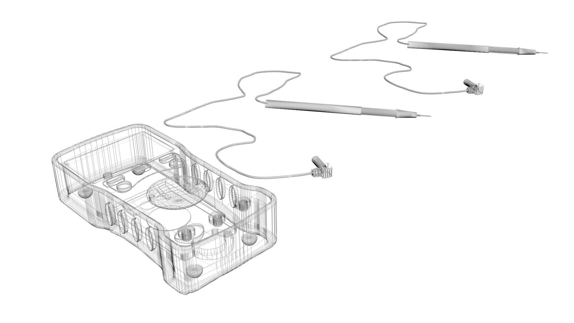 Multimeter With Multimeter Cables 3D model_17