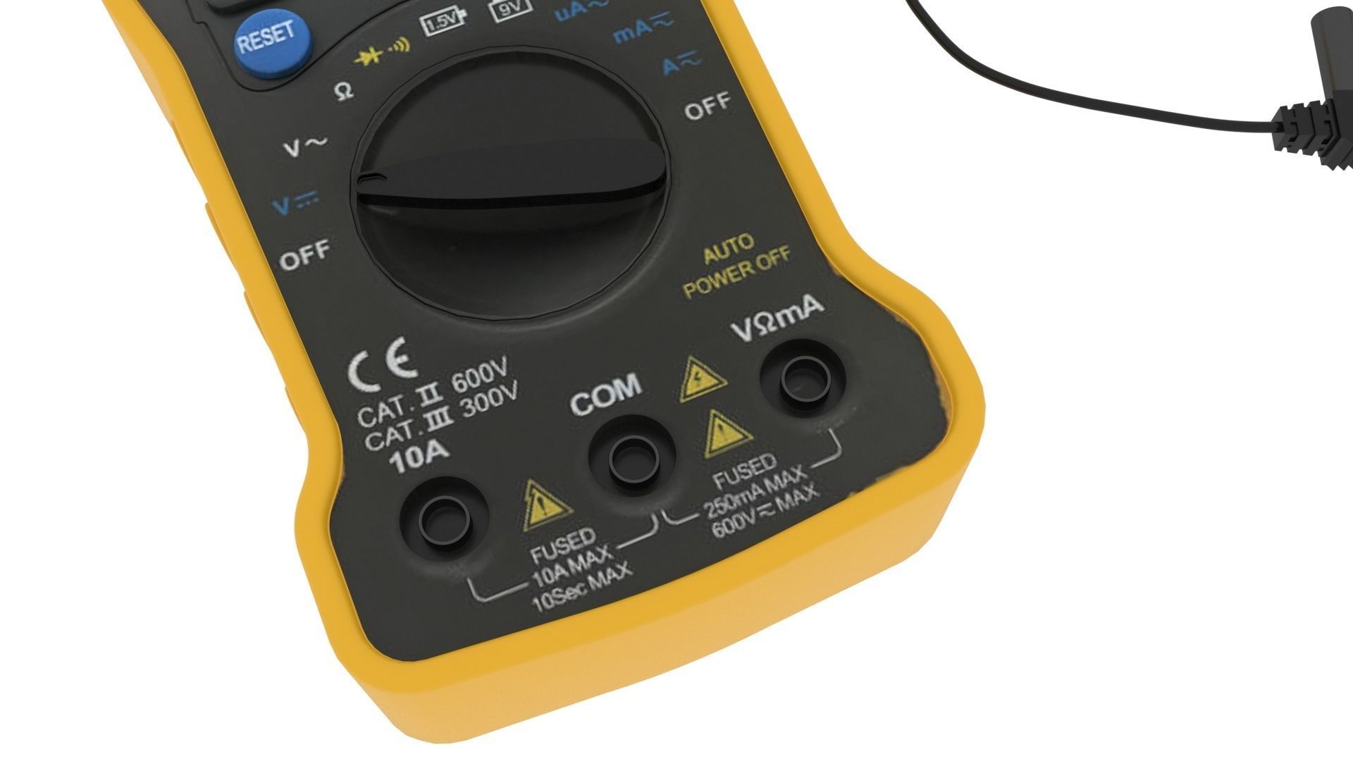 Multimeter With Multimeter Cables 3D model_9