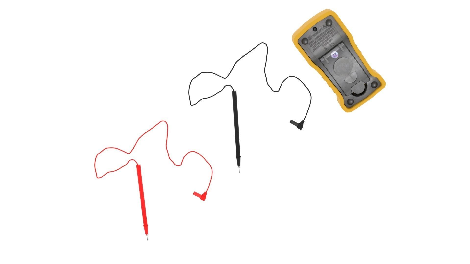 Multimeter With Multimeter Cables 3D model_6
