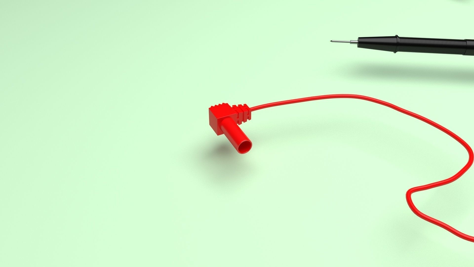 Multimeter With Multimeter Cables 3D model_30