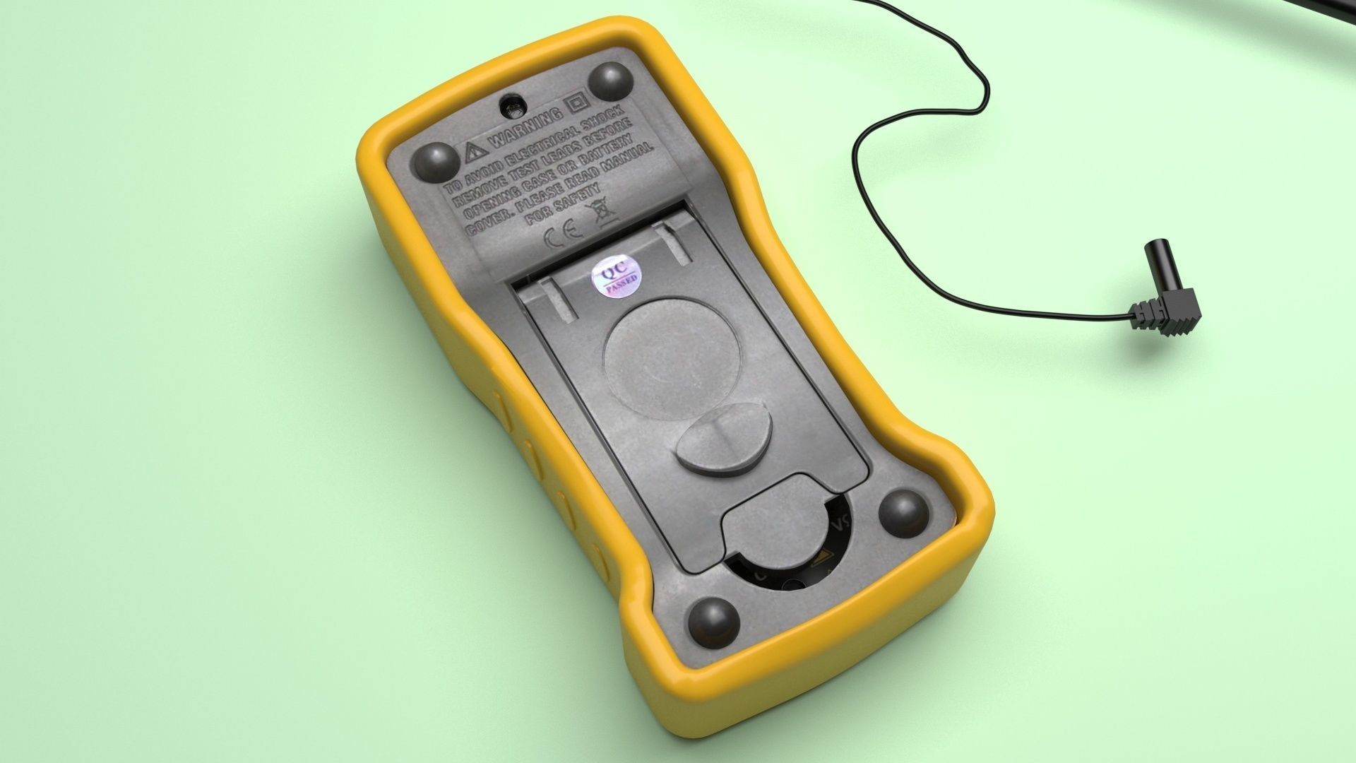 Multimeter With Multimeter Cables 3D model_27