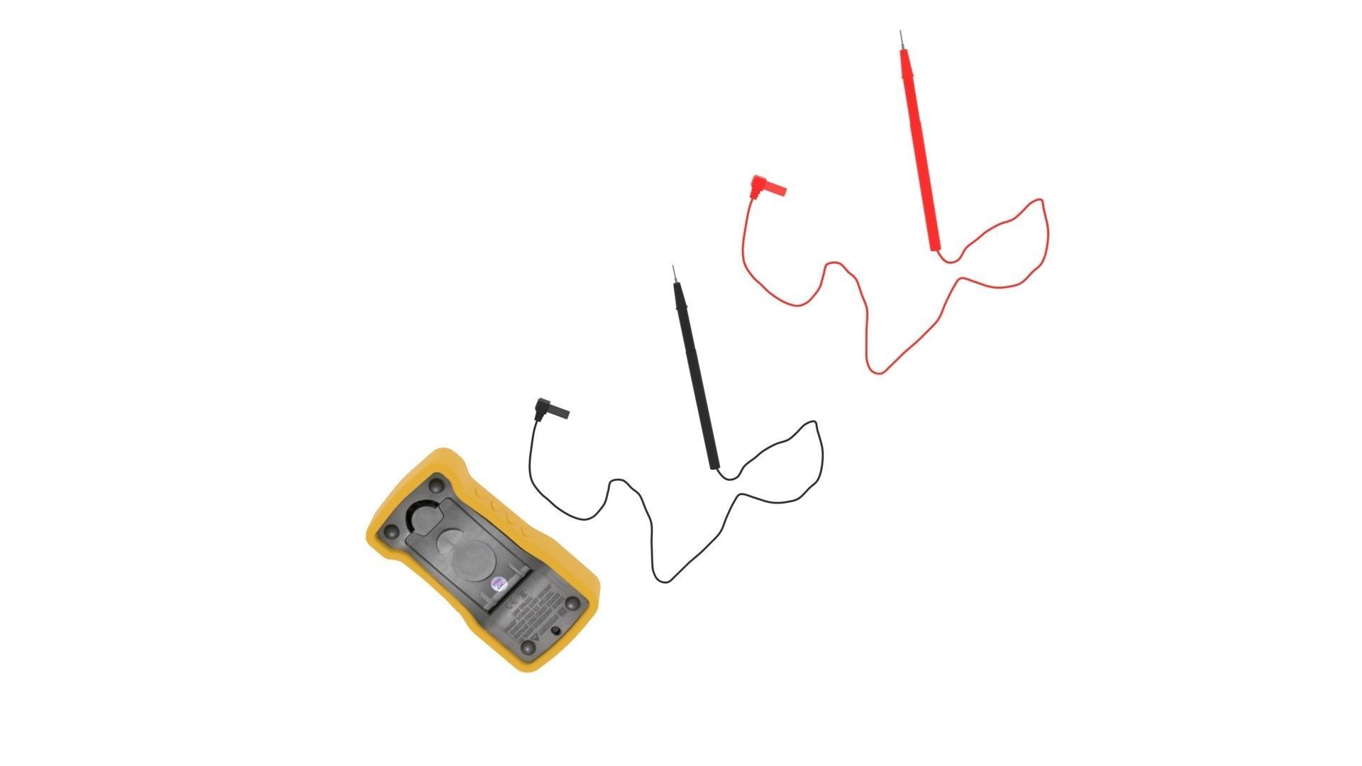 Multimeter With Multimeter Cables 3D model_5