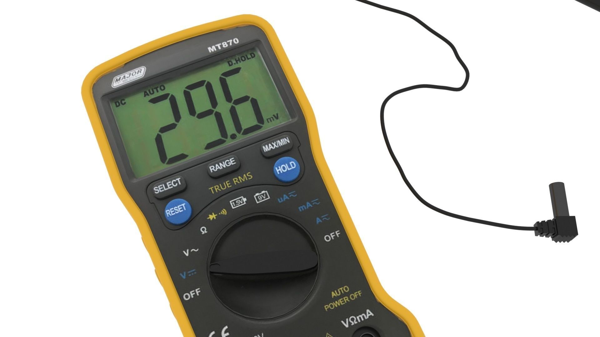 Multimeter With Multimeter Cables 3D model_8