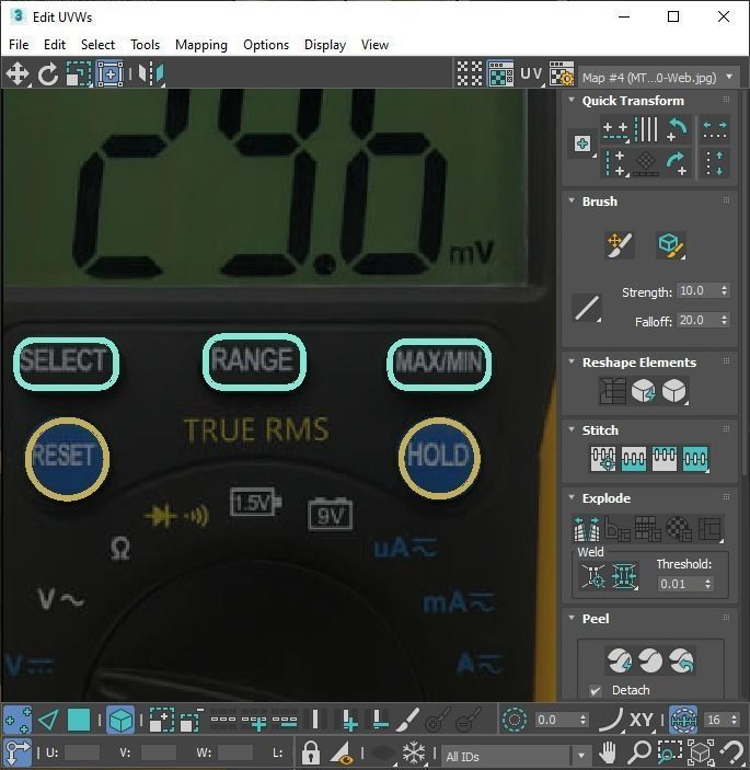 Multimeter With Multimeter Cables 3D model_31