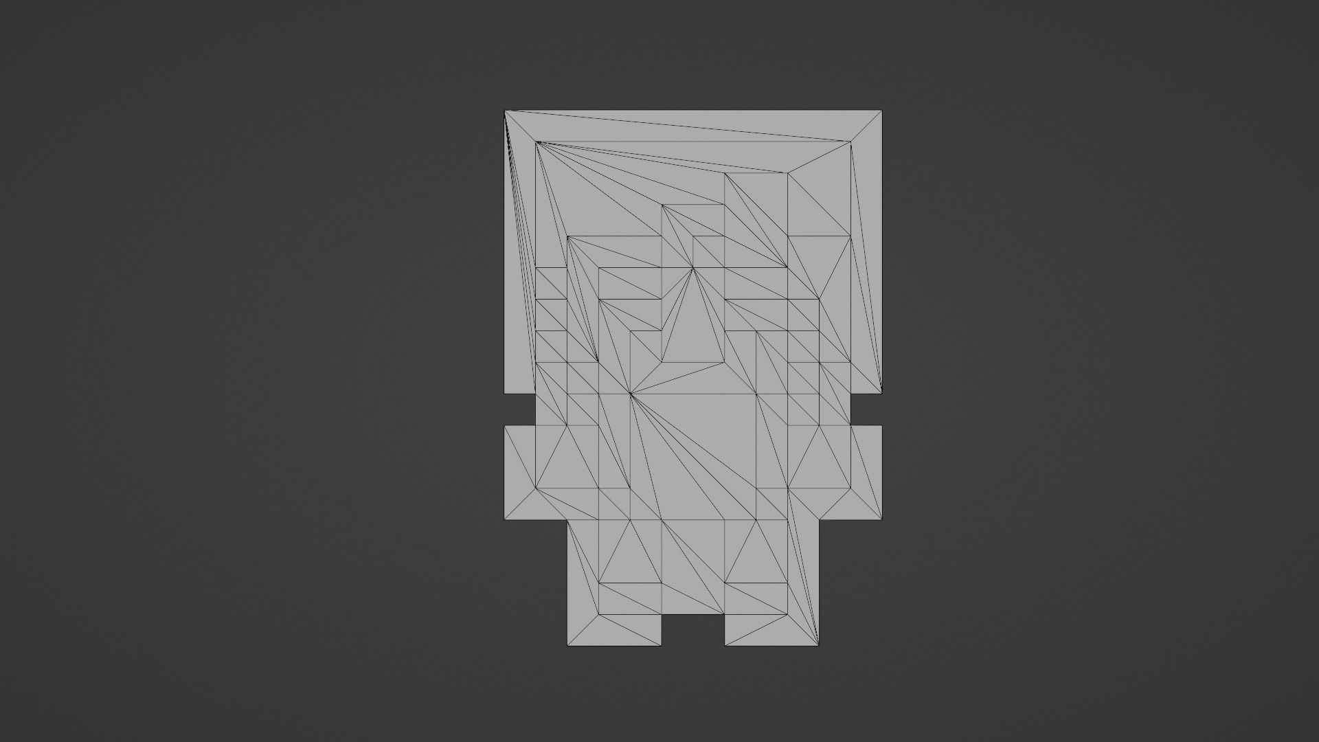 Pixel Zombie Low-poly 3D model_12