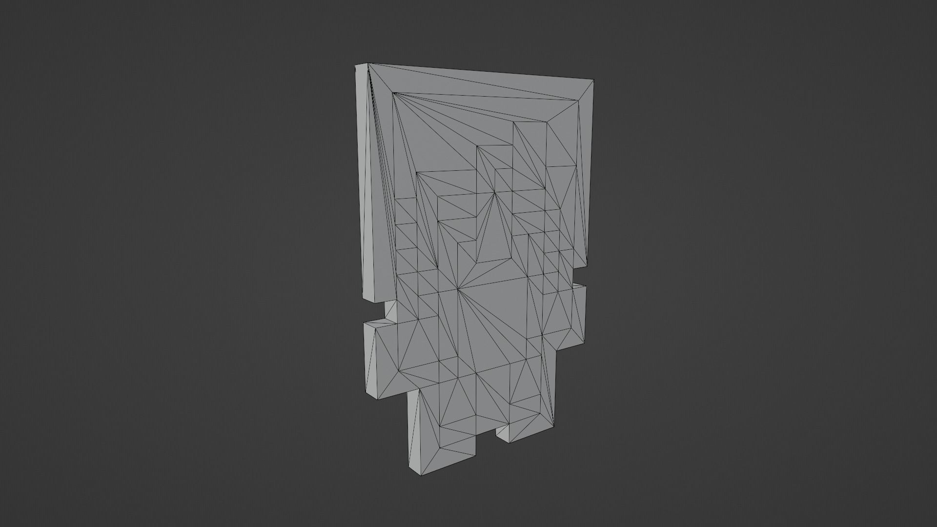 Pixel Zombie Low-poly 3D model_13
