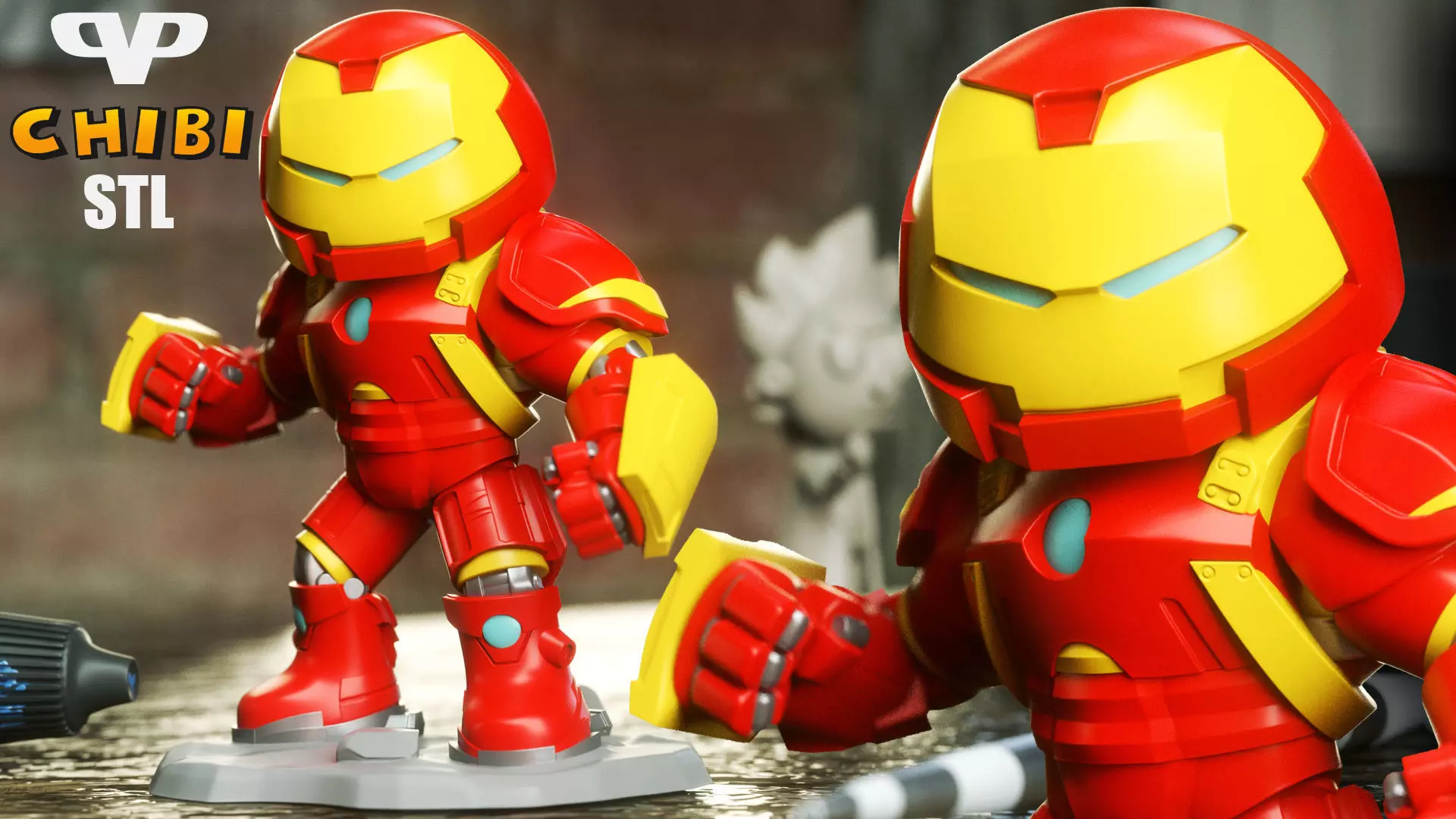 Hulkbuster Chibi STL for 3D Printing ChibiSTL 3DXM 3D print model_0