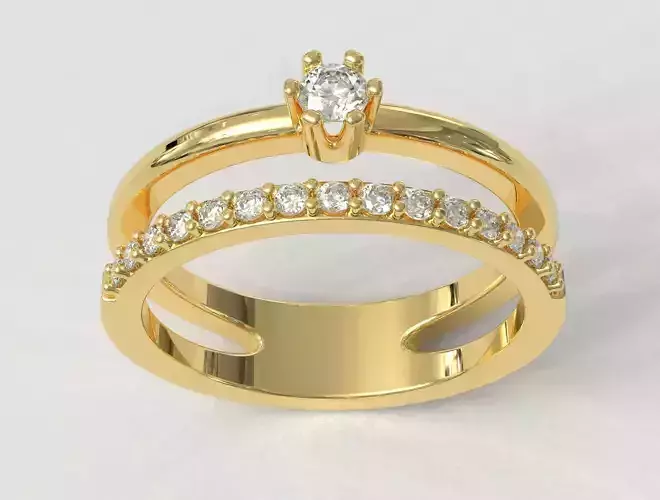 3mm Engagement Ring 3D print model