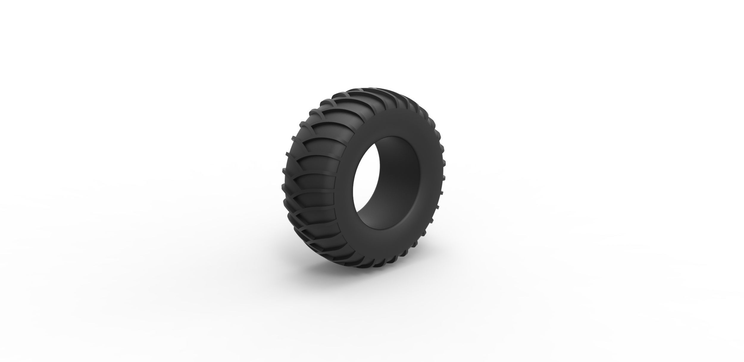 Tire for sand and snow 3 Scale 1 to 25 3D print model_1