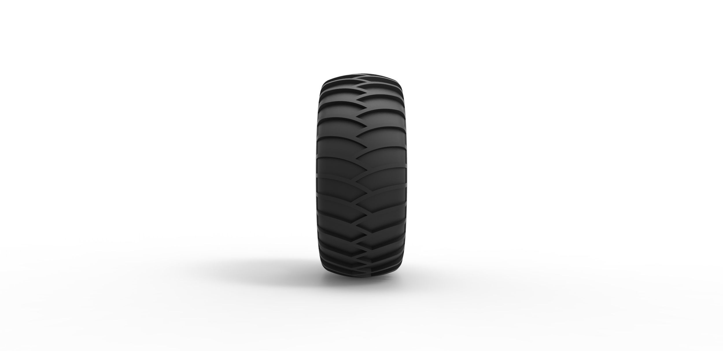 Tire for sand and snow 3 Scale 1 to 25 3D print model_3