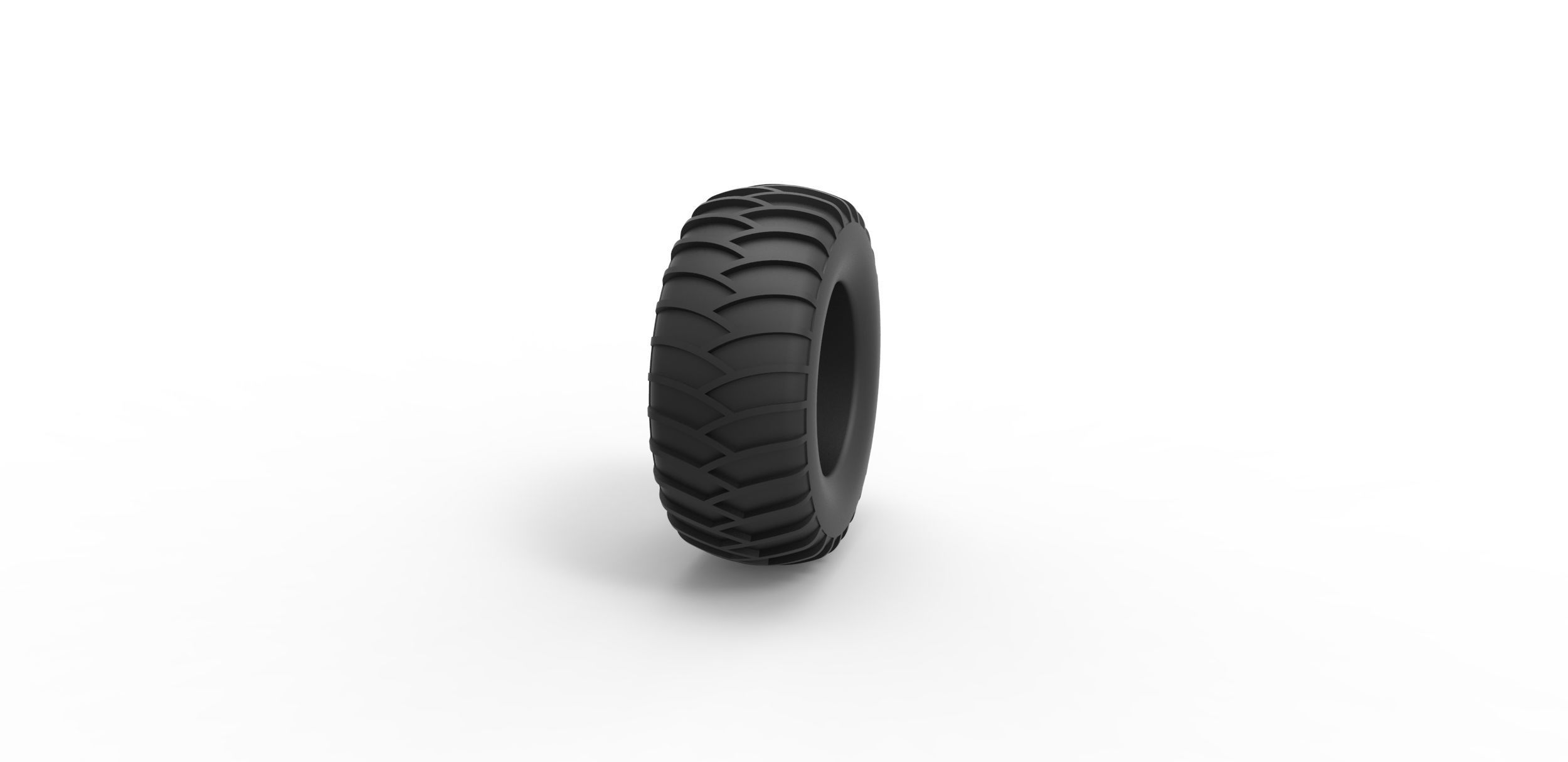 Tire for sand and snow 3 Scale 1 to 25 3D print model_2