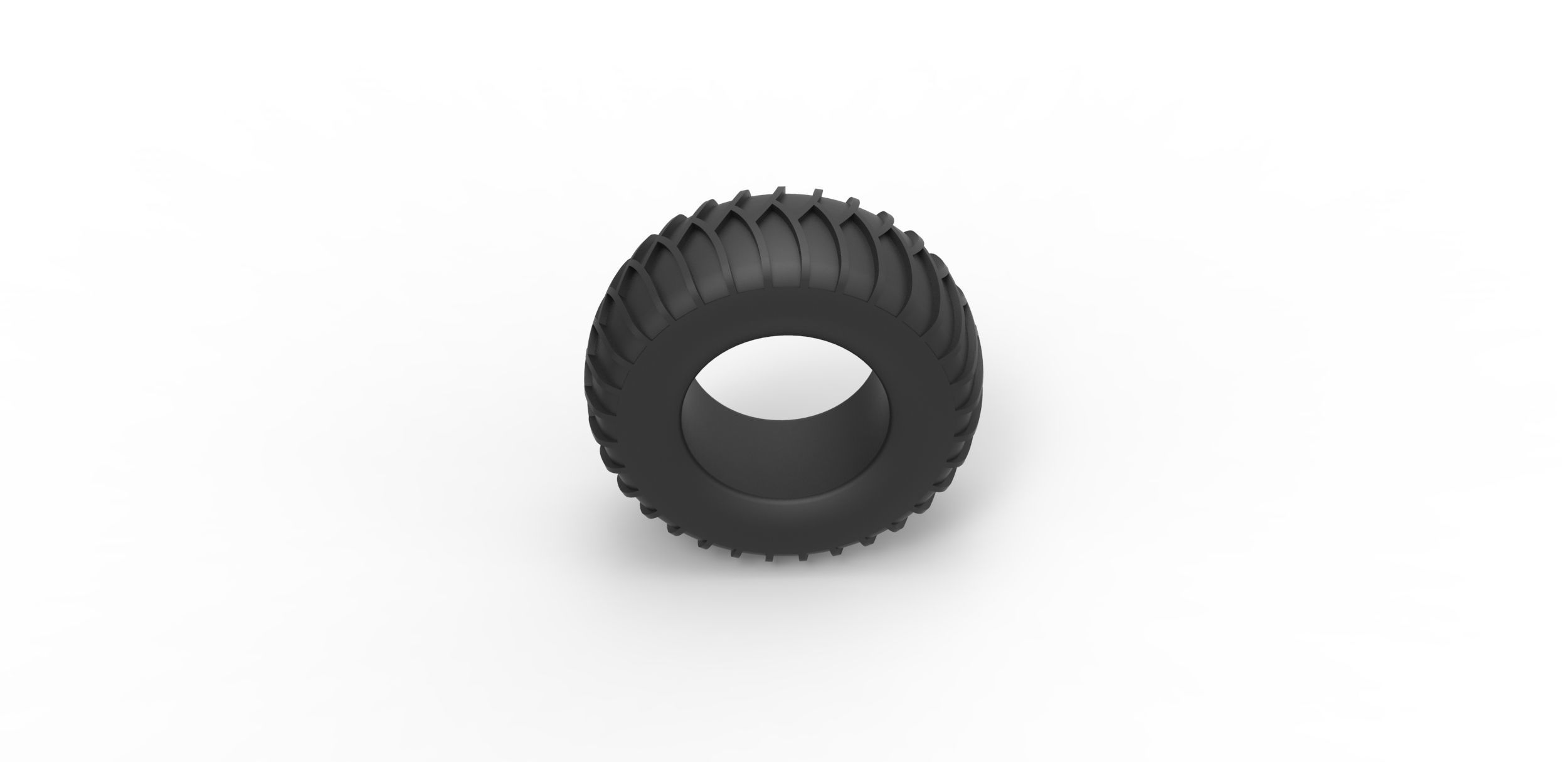 Tire for sand and snow 3 Scale 1 to 25 3D print model_5