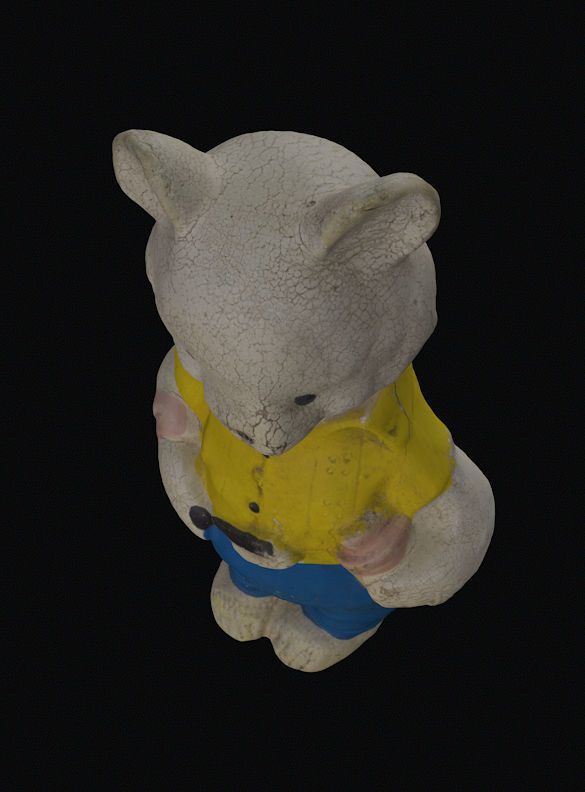 Old USSR Soviet Rubber Toy Bear 3D model_14
