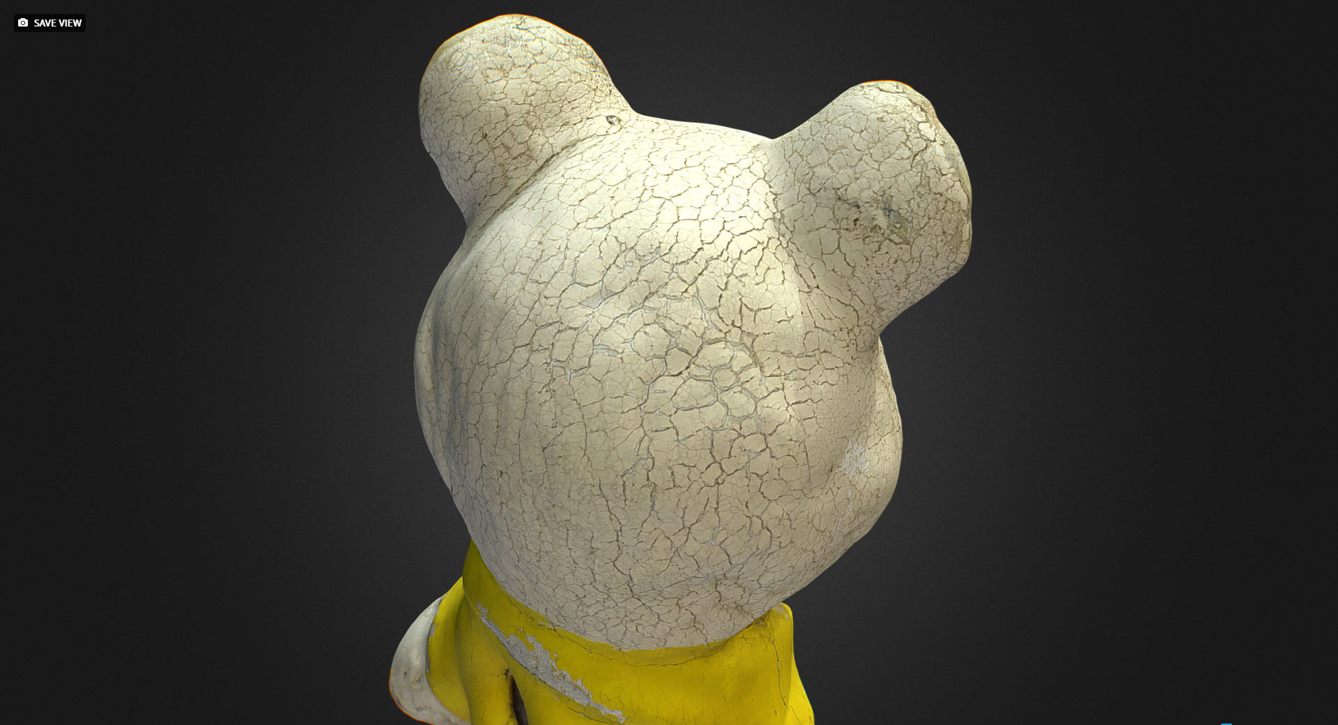 Old USSR Soviet Rubber Toy Bear 3D model_2