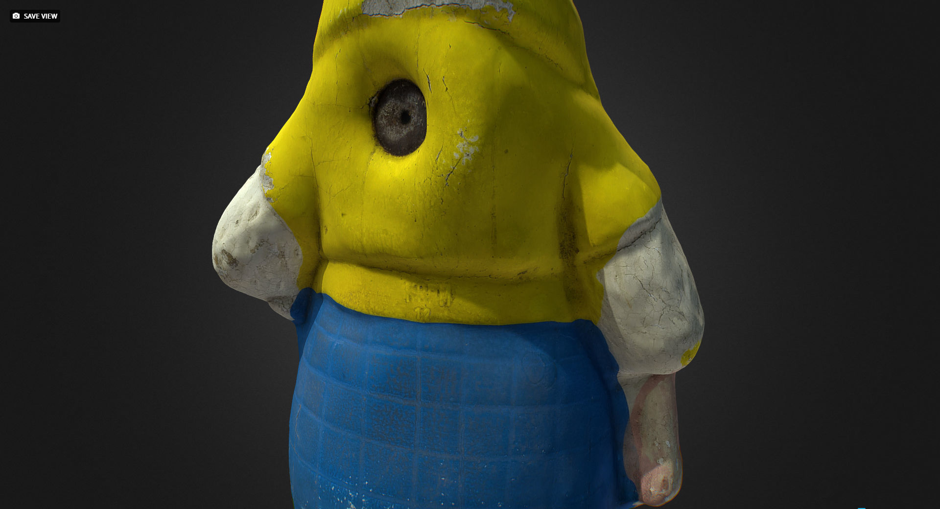 Old USSR Soviet Rubber Toy Bear 3D model_5