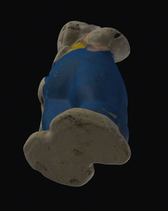 Old USSR Soviet Rubber Toy Bear 3D model_15