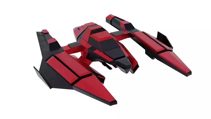 LOW-poly 3D Spaceship 