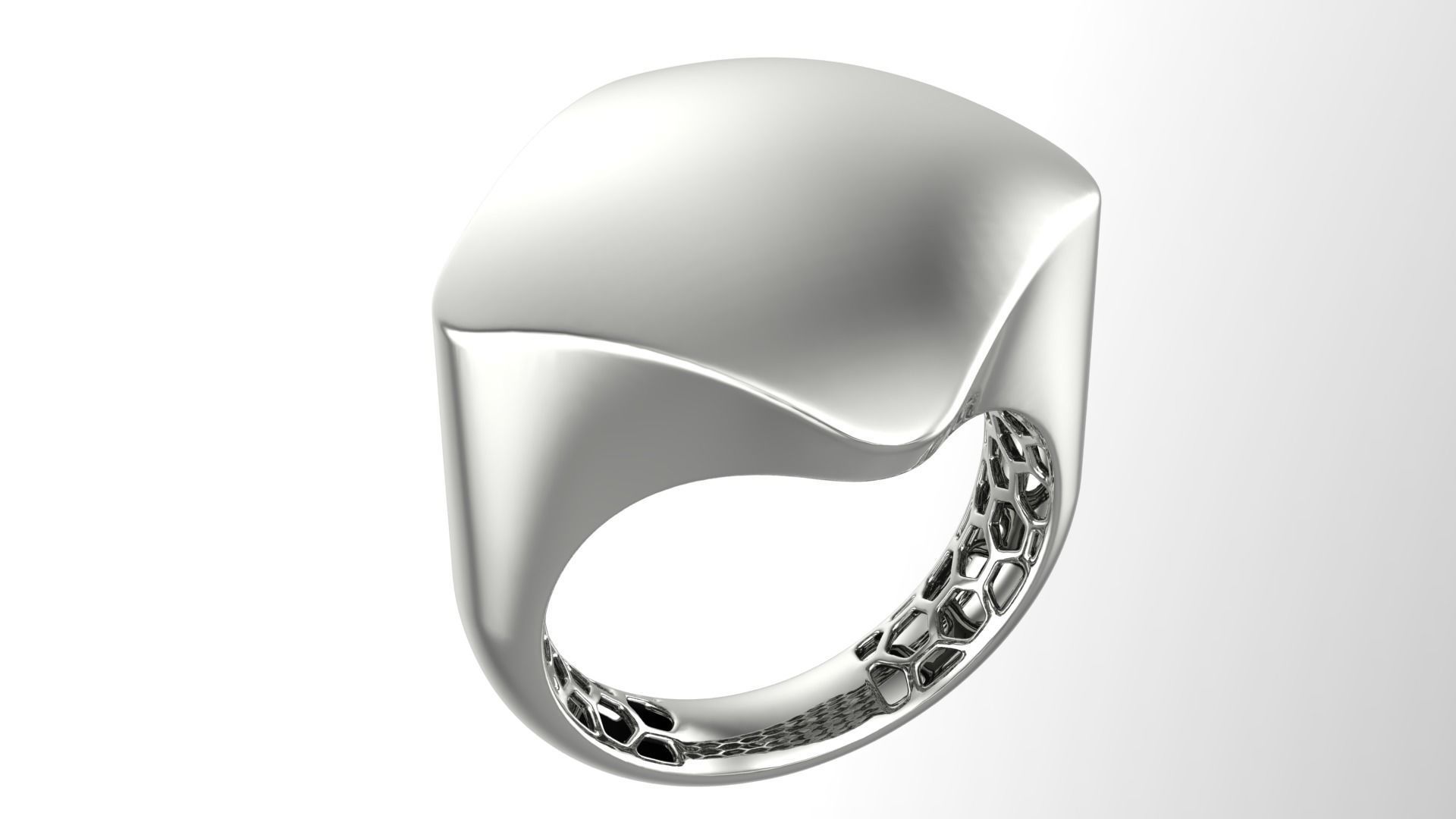 Fusion Polished Ring 3D print model_3