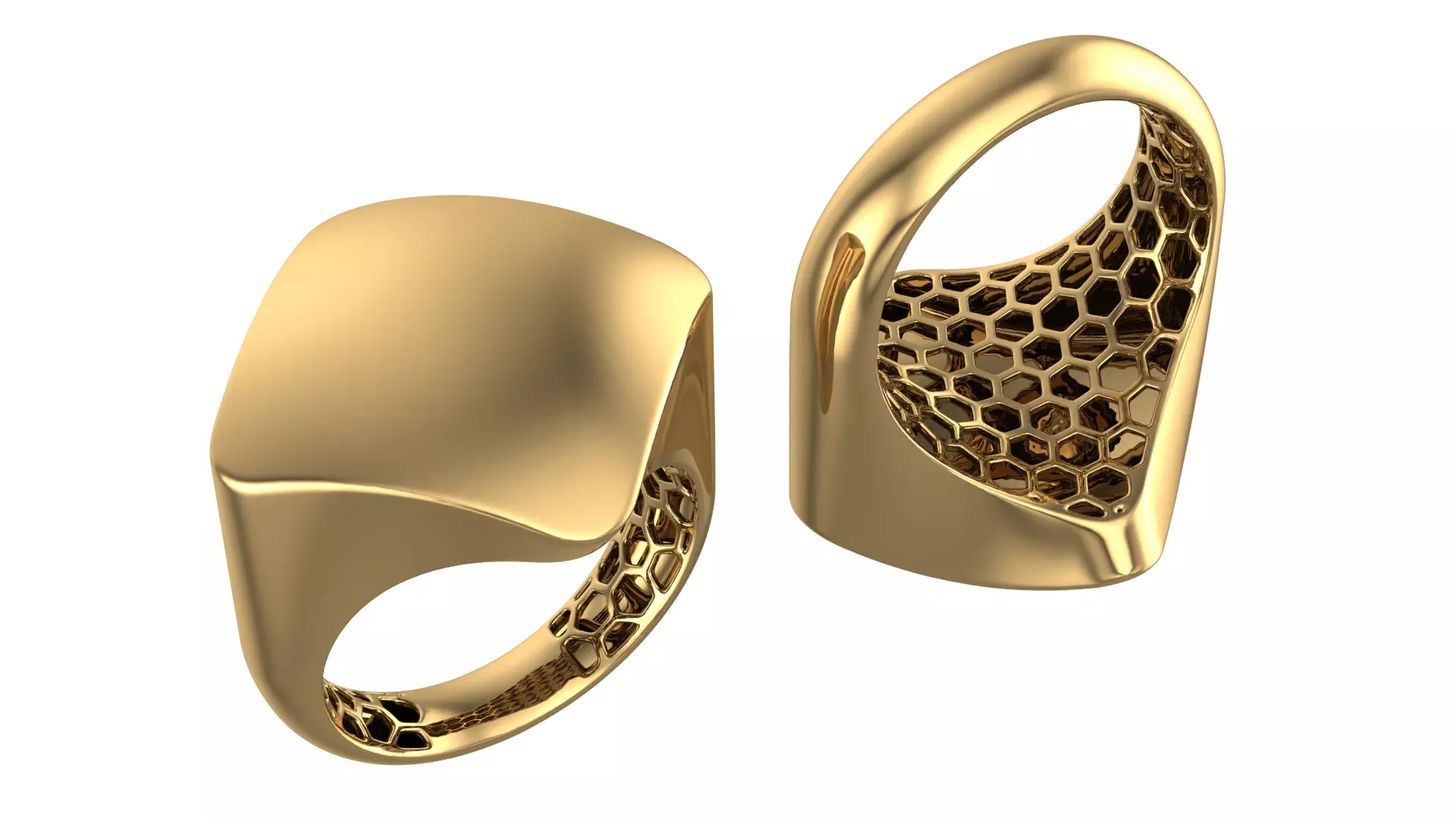 Fusion Polished Ring 3D print model_0