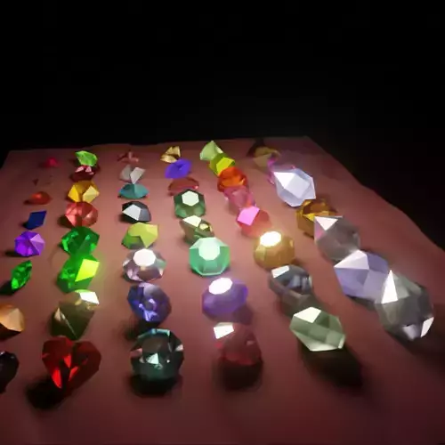 Low Poly Gems Pack 1 Low-poly 3D model