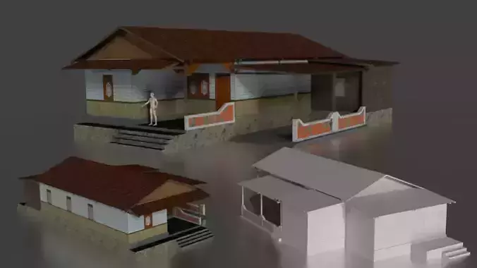 Rumah beton kayu 013-014