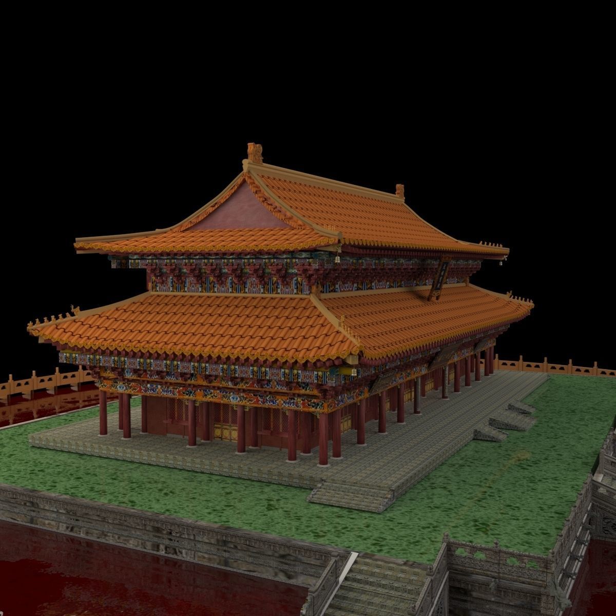 Chinese ancient house 3D model_5