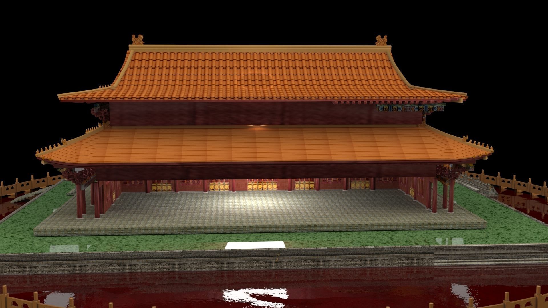 Chinese ancient house 3D model_3