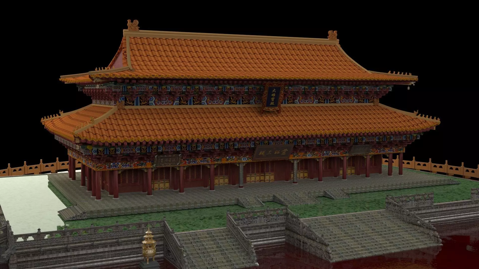 Chinese ancient house 3D model_0