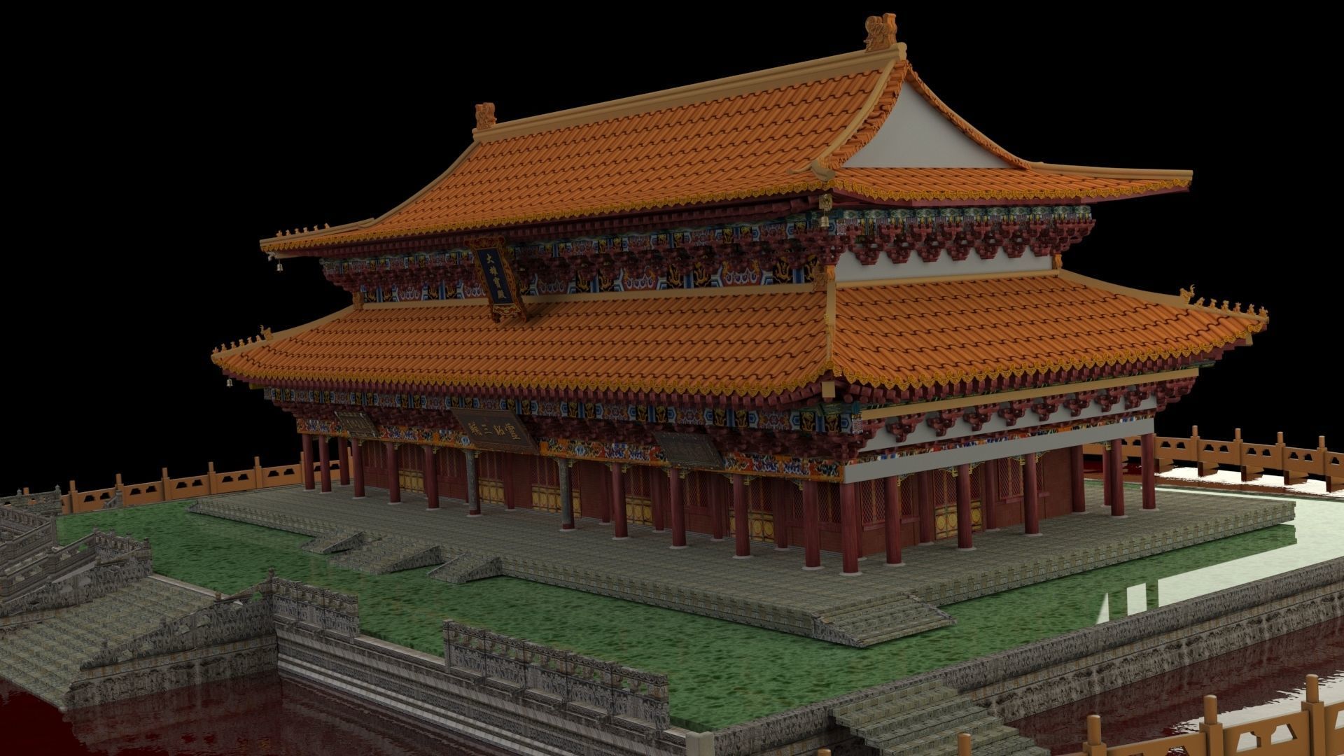 Chinese ancient house 3D model_2