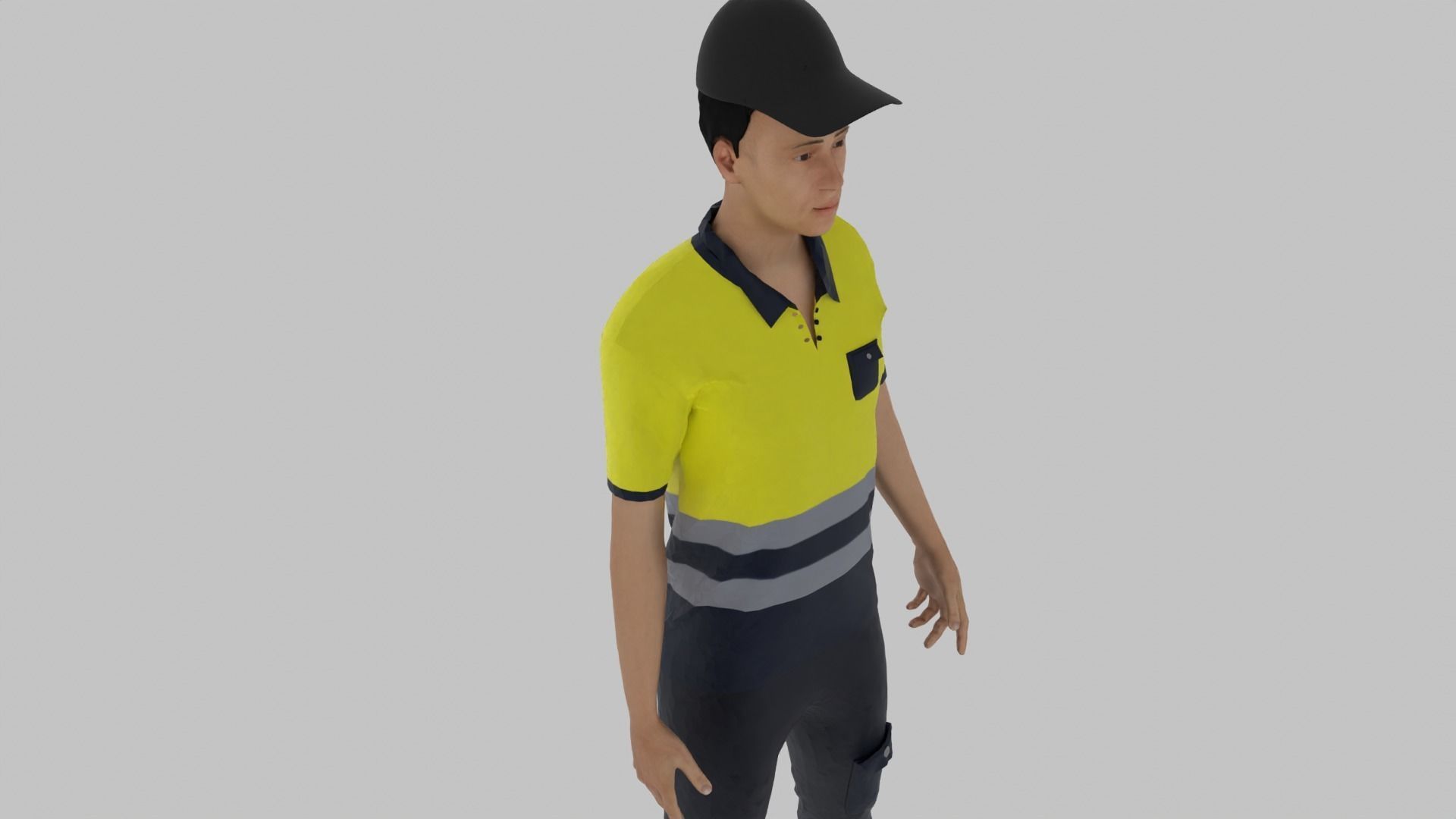 Trash Worker 3D model_5
