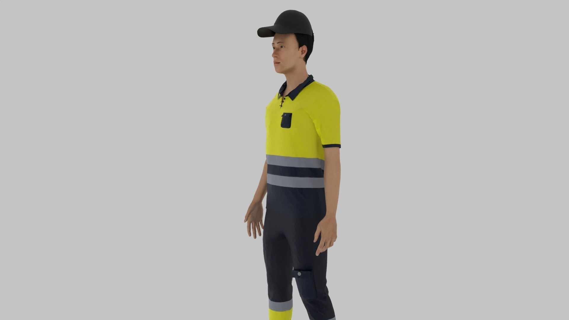 Trash Worker 3D model_7