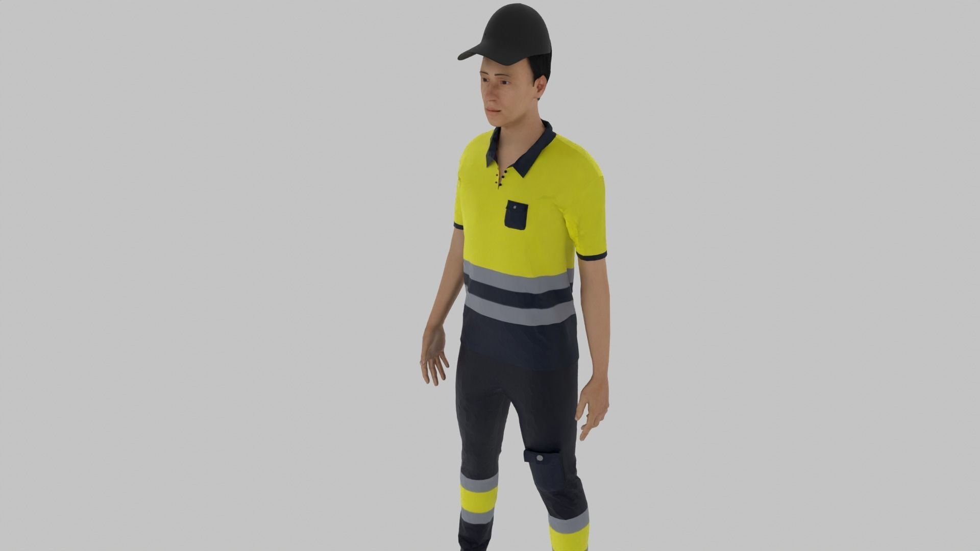 Trash Worker 3D model_4