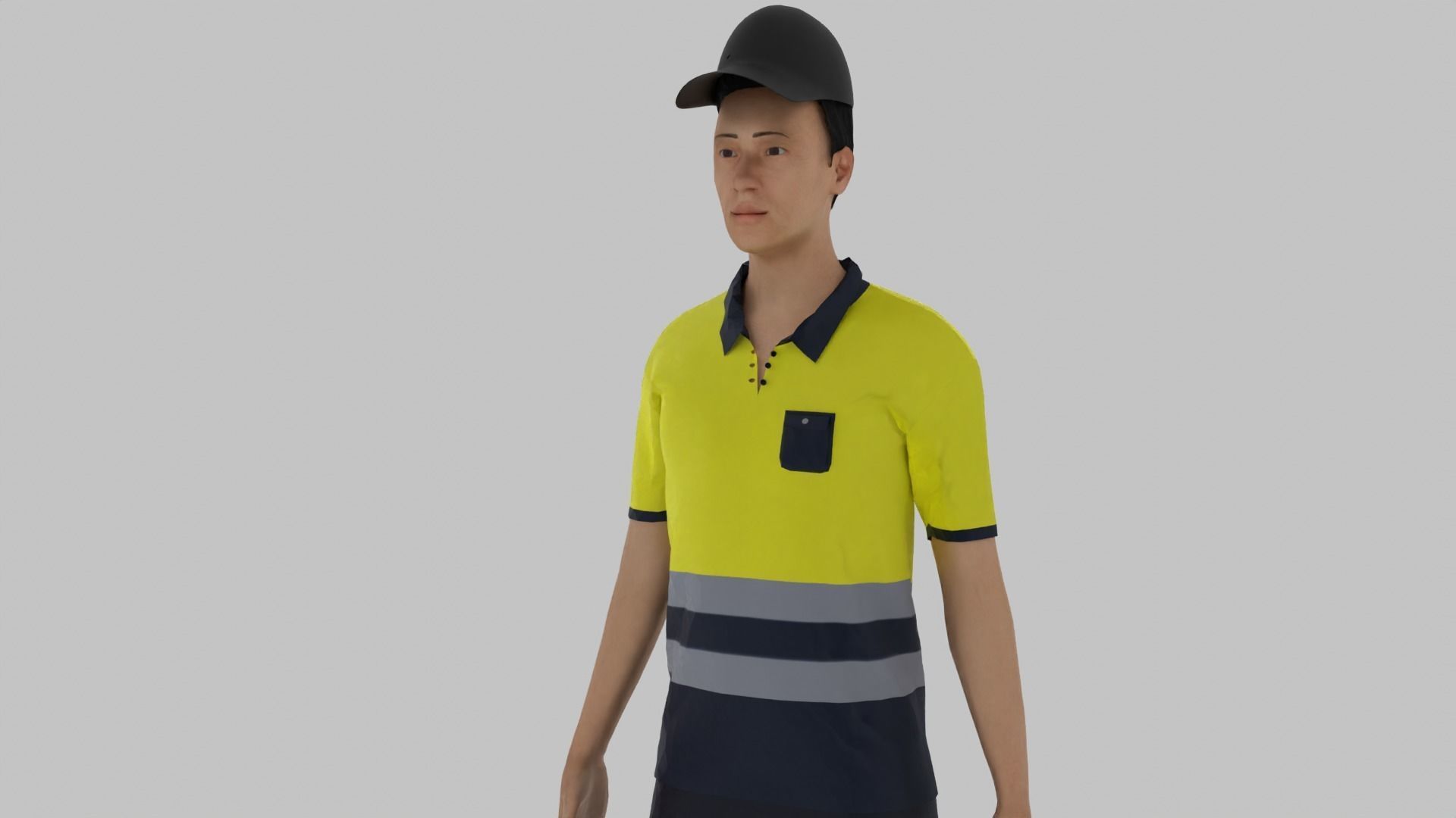 Trash Worker 3D model_2