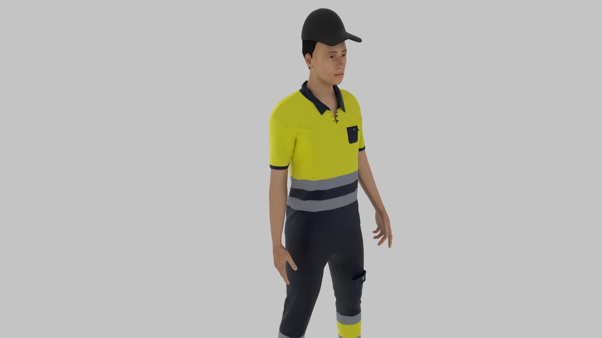 Trash Worker 3D model_1