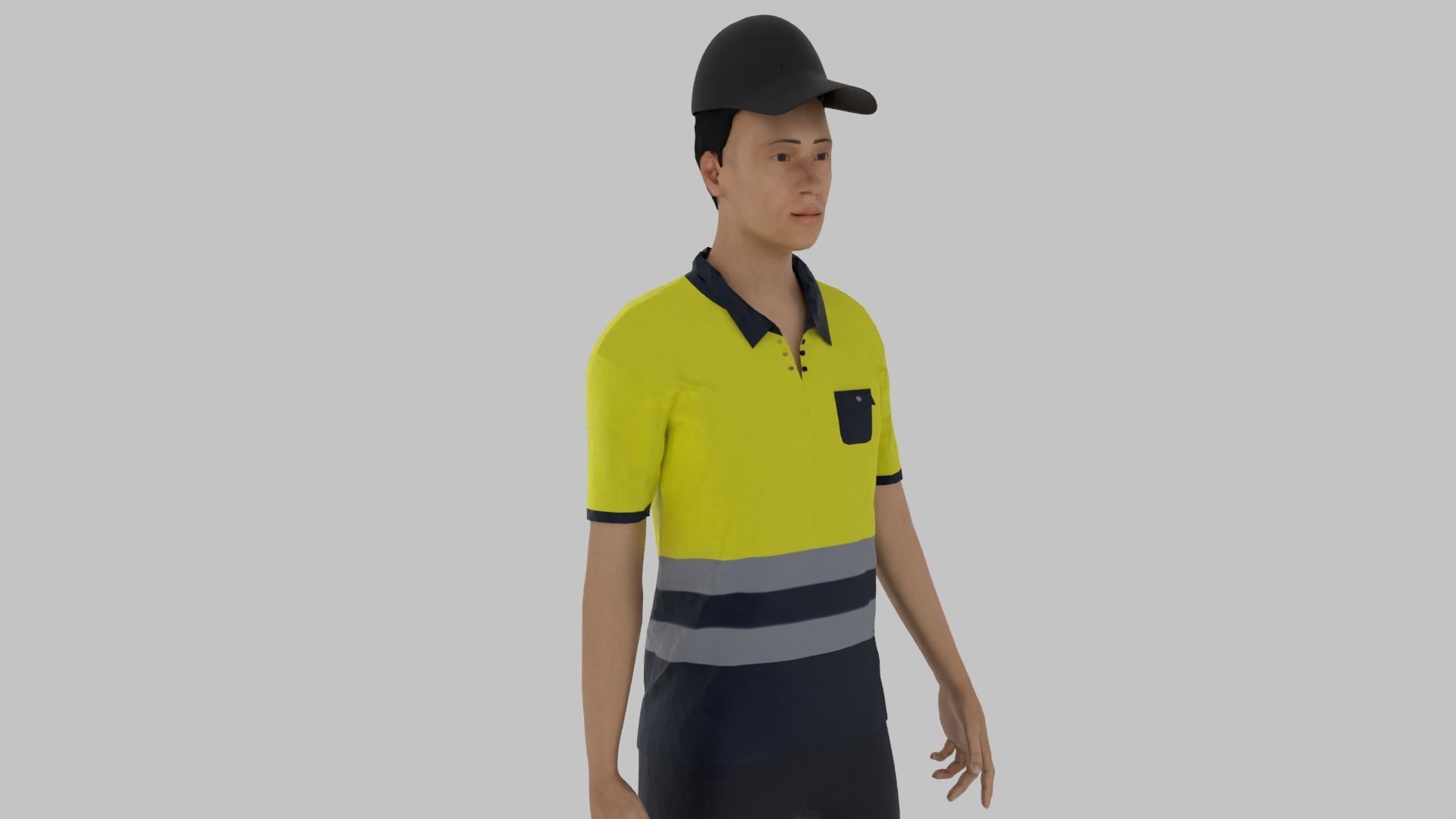 Trash Worker 3D model_6