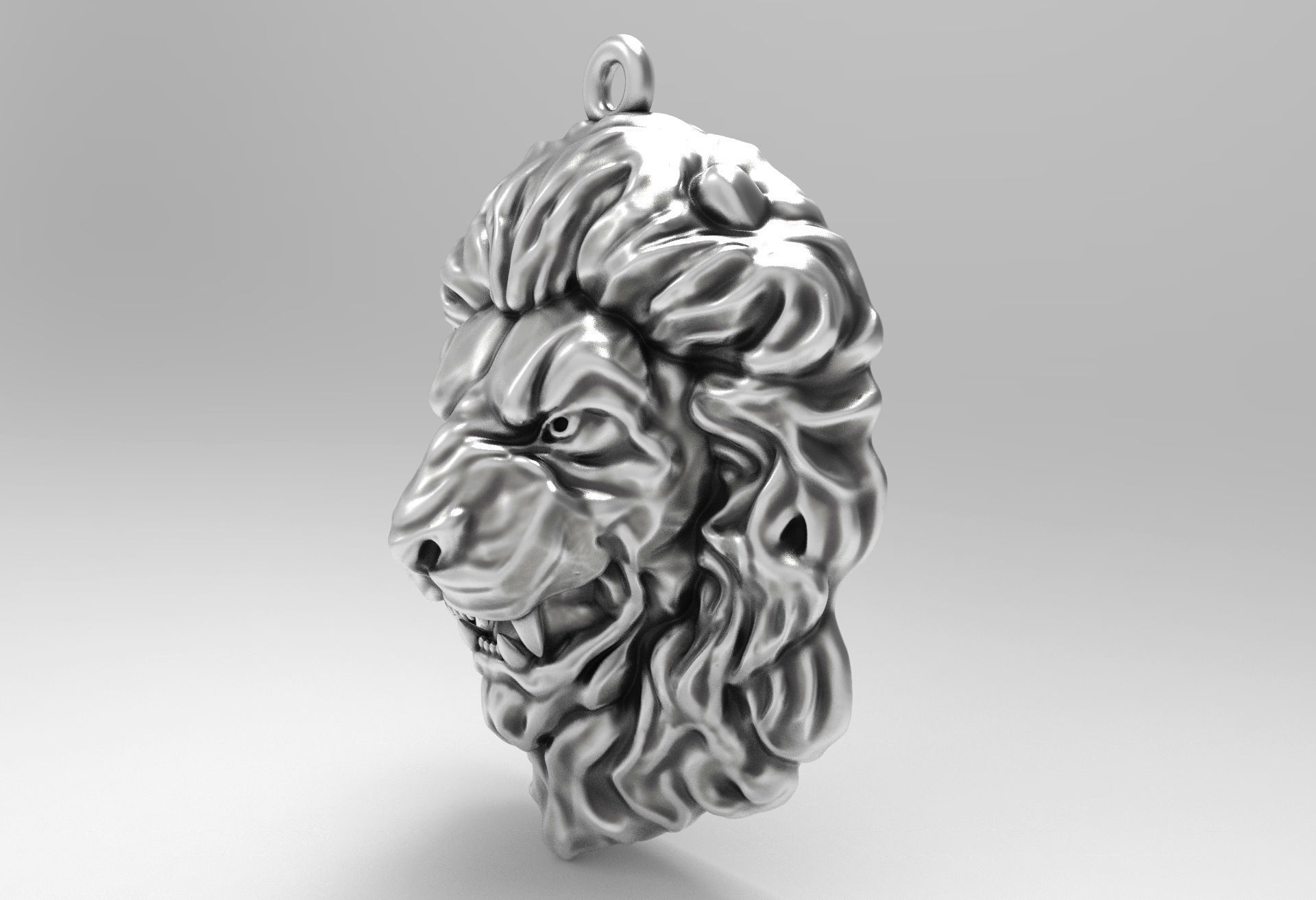 Lion Pendant 3D print model_2