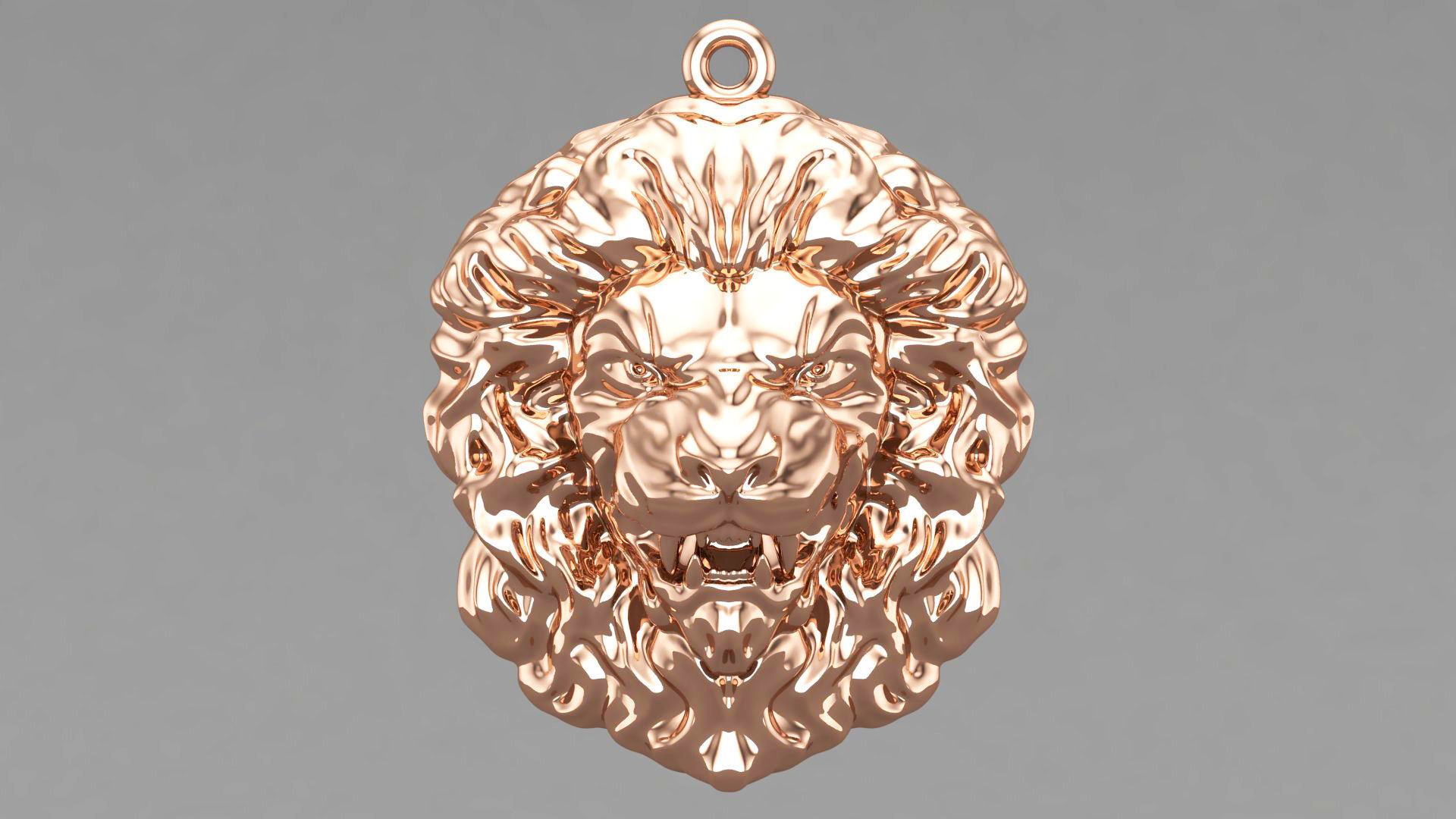 Lion Pendant 3D print model_5