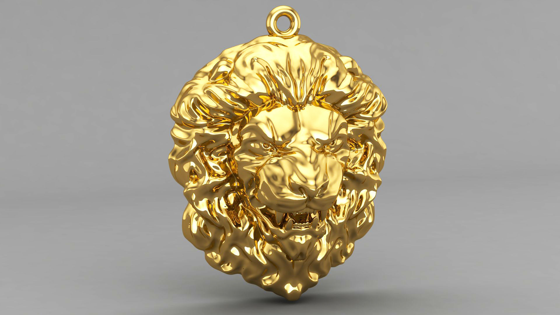 Lion Pendant 3D print model_3