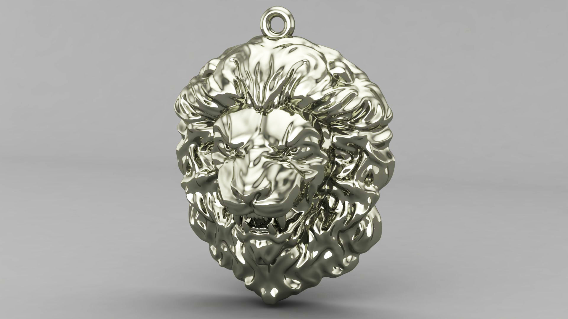 Lion Pendant 3D print model_4