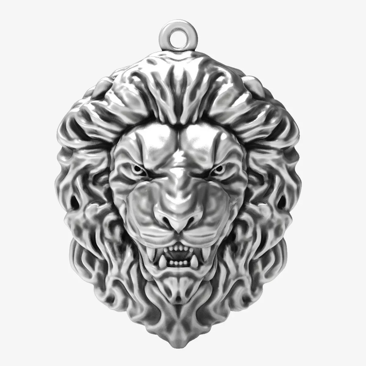Lion Pendant 3D print model_0