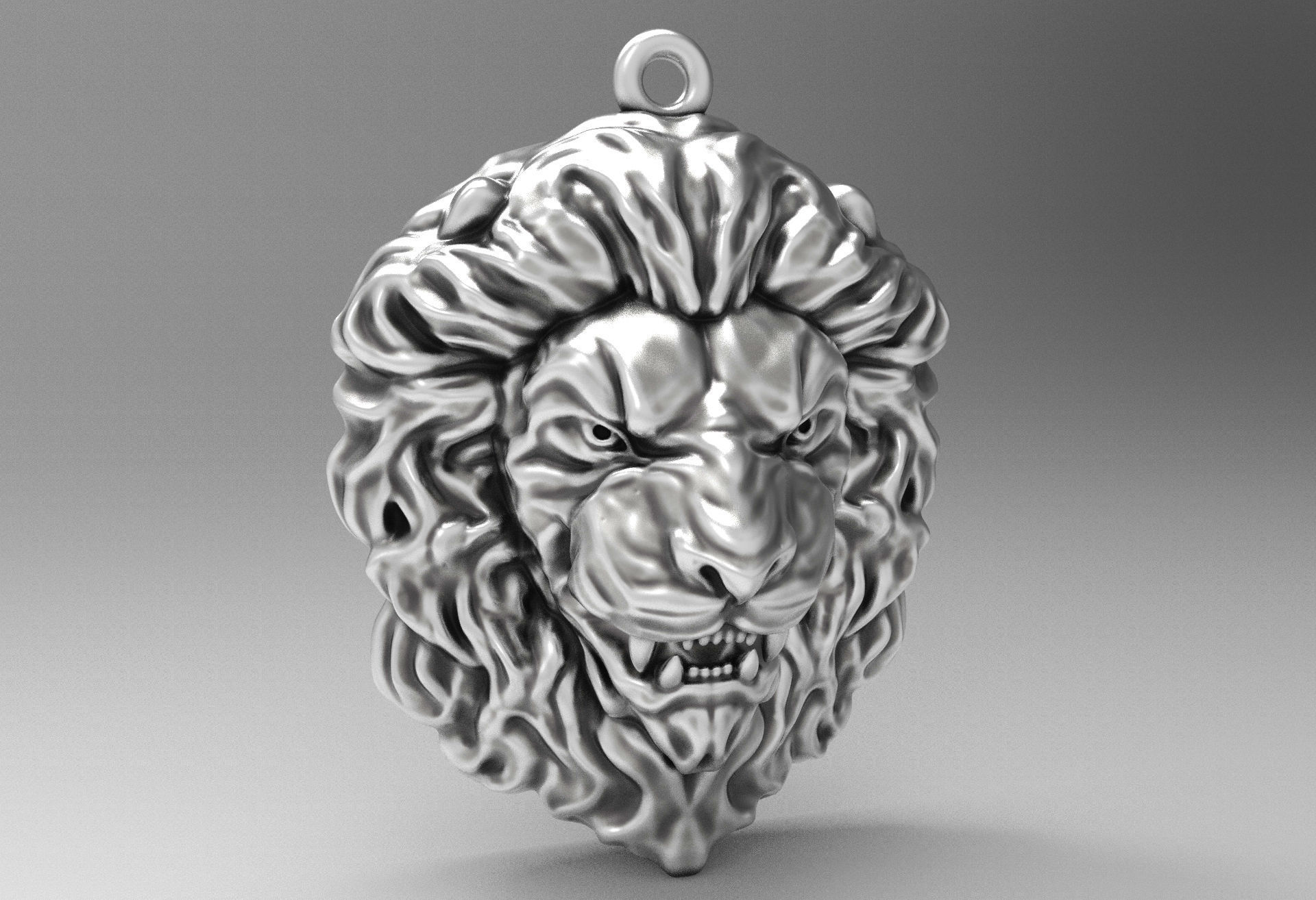 Lion Pendant 3D print model_1