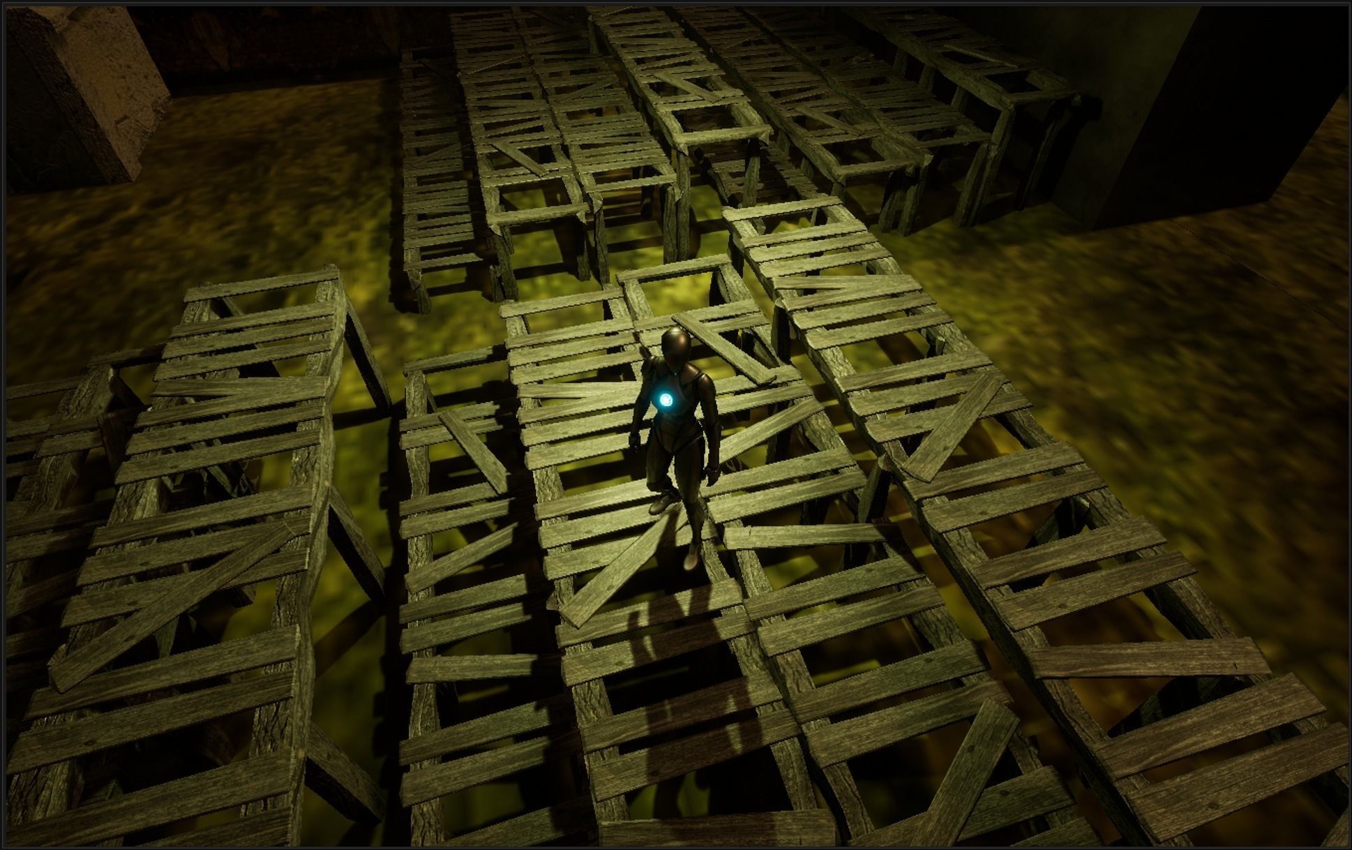 Old Gray Wooden Dock Wharf Pier Low-poly 3D model_3