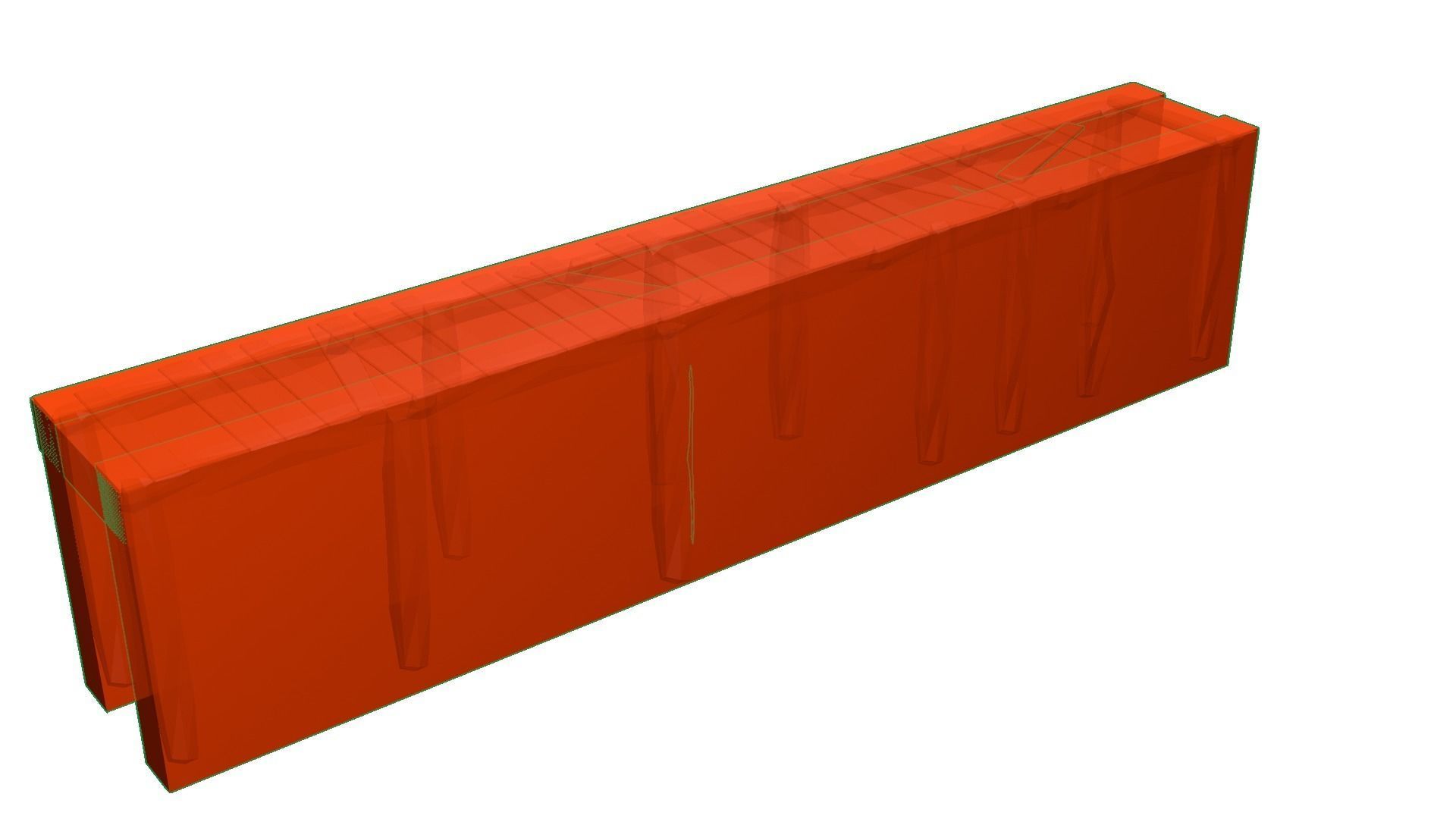 Old Gray Wooden Dock Wharf Pier Low-poly 3D model_9