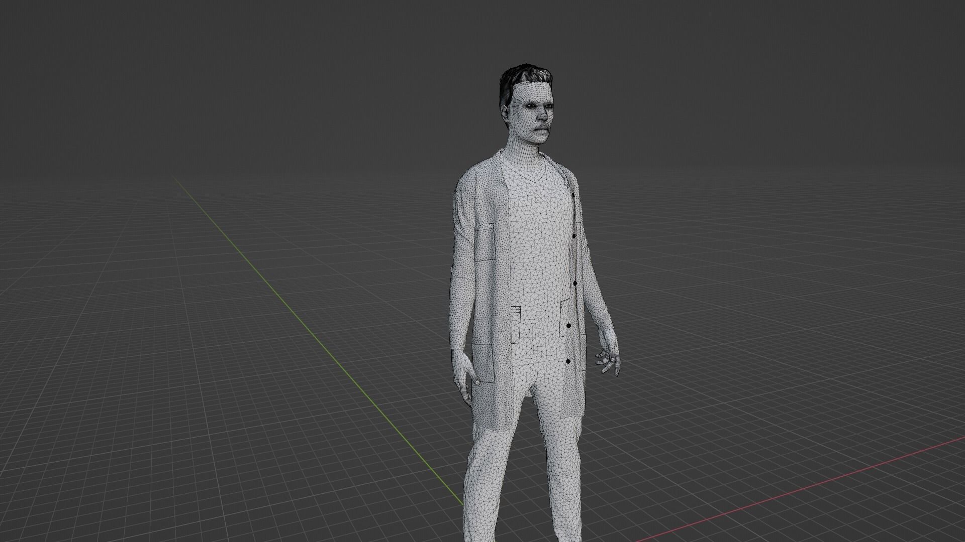Doctor Low-poly 3D model_8