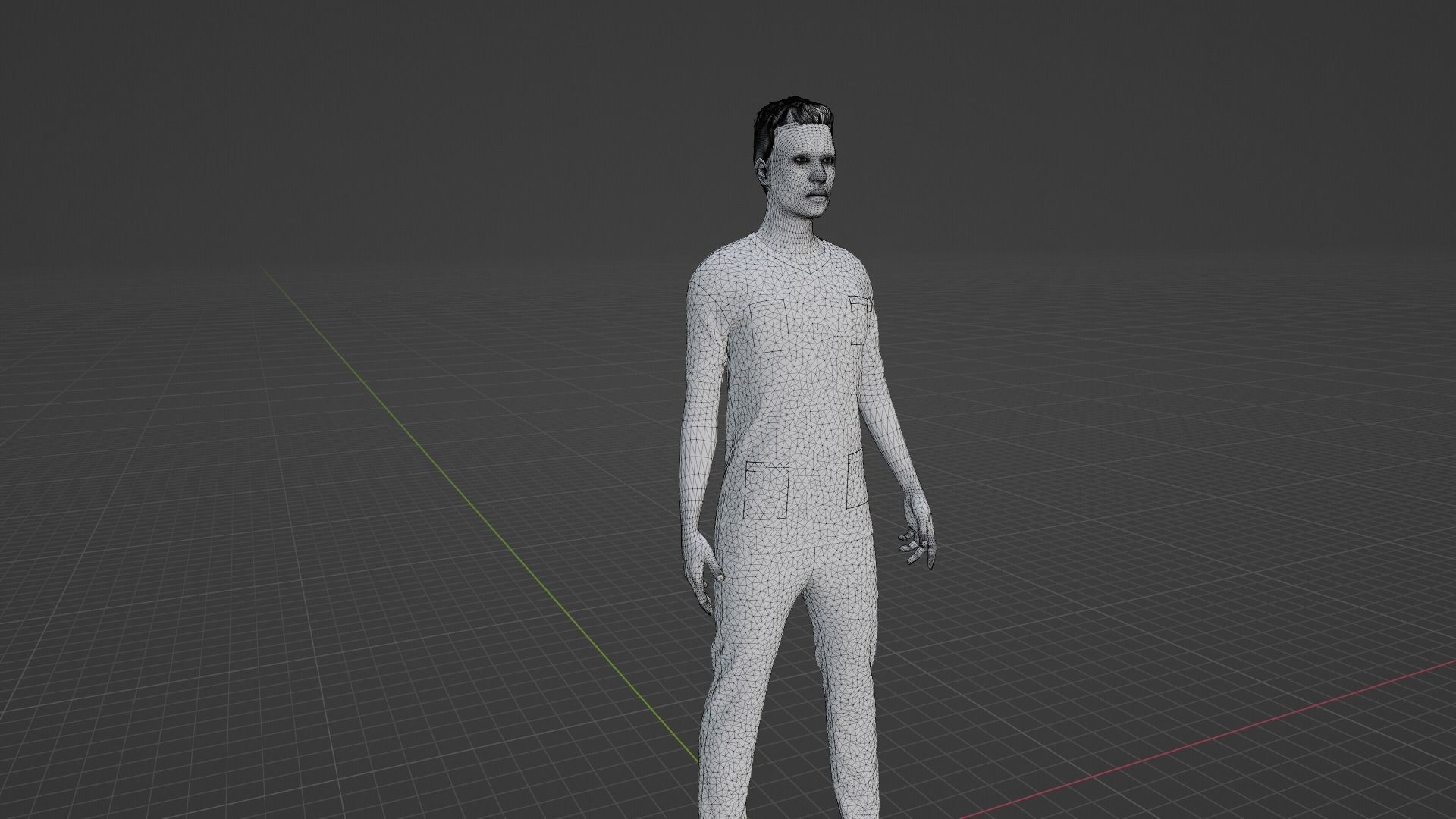 Doctor man in shirt Low-poly 3D model_8